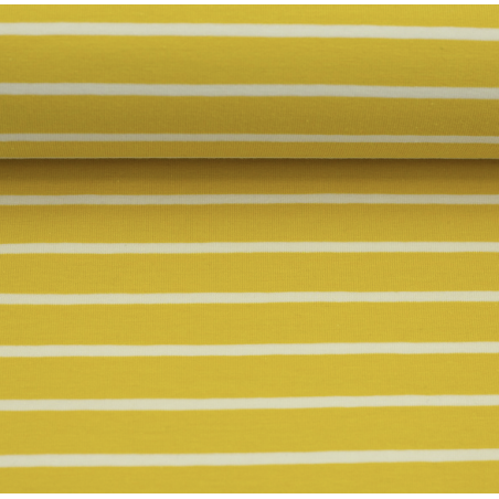 jersey rayé Isa jaune/blanc