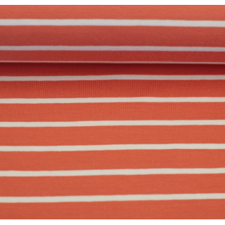 jersey rayé Isa orange/blanc