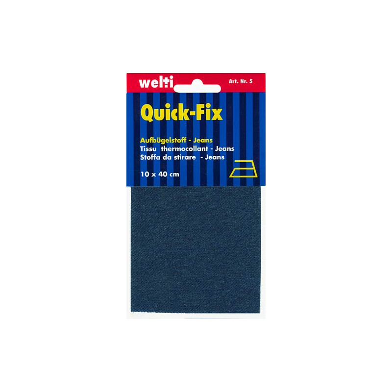Patching fabric denim, dark blue jeans