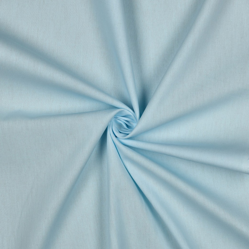 Popeline de coton - bleu bébé (v) Popeline de coton - bleu bébé (v)