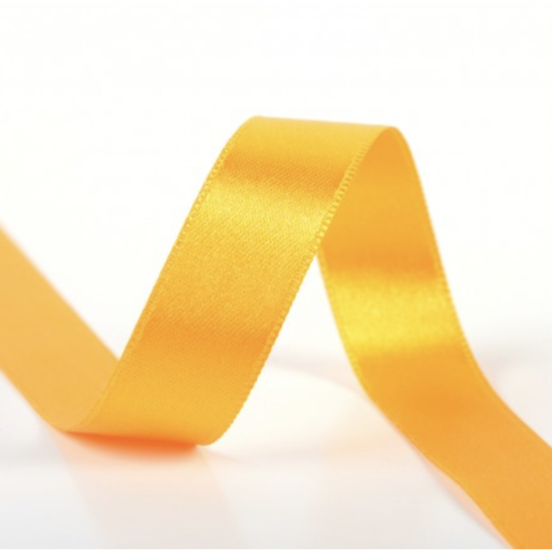 Ruban satin 25 mm jaune doré (st52)