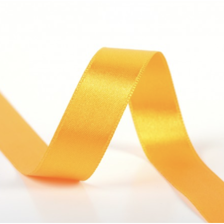 Ruban satin 25 mm jaune doré (st52)