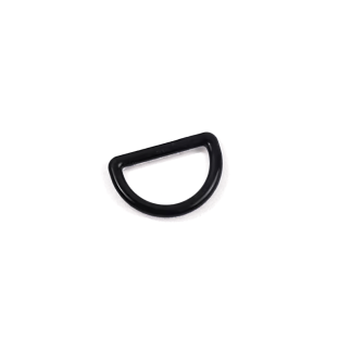Kunststoff D-Ring - 15mm schwarz