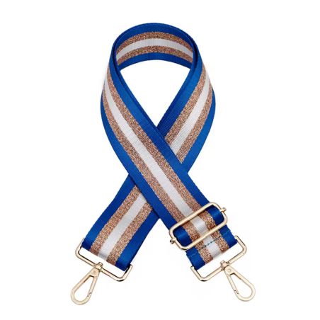 Finished bag strap - dark blue / copper