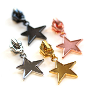 Star zipper for 6.5 mm zipper
