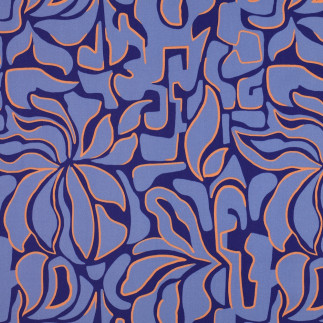 viscose - Rosella Stretch abstrait cobalt