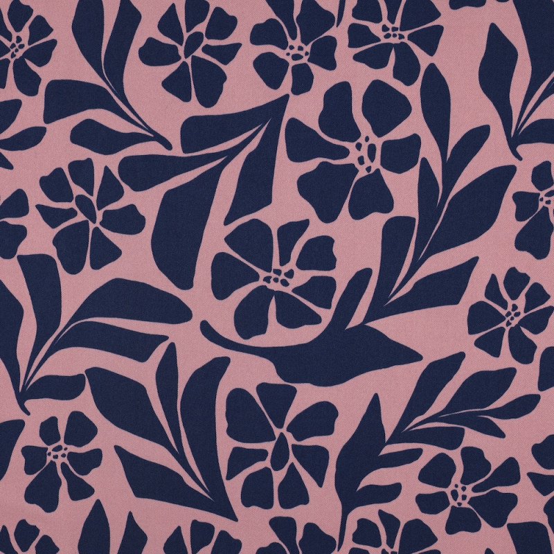 viscose - Rosella Stretch fleurs mauve viscose - Rosella Stretch fleurs mauve