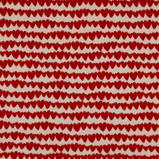 Bio Rib- Jersey - Natural Hearts ecru