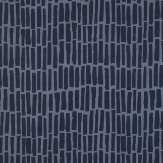 Cotton poplin - Abstract navy