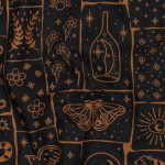 Baumwollpopline - Boho schwarz Baumwollpopline - Boho schwarz