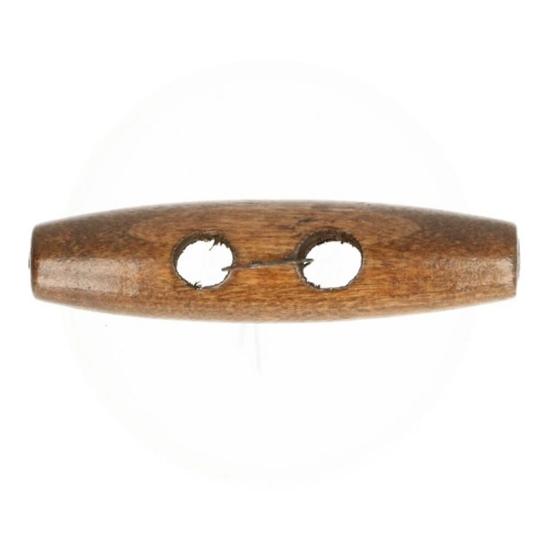 Bouton à bascule en bois 35 mm marron foncé