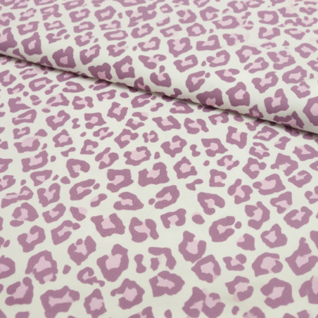Canvas - Leo mauve on white