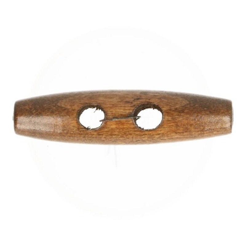 Toggle button wood 25mm dark brown