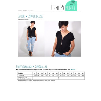 Leni pepunkt - Damen 131 Zipper Bluse