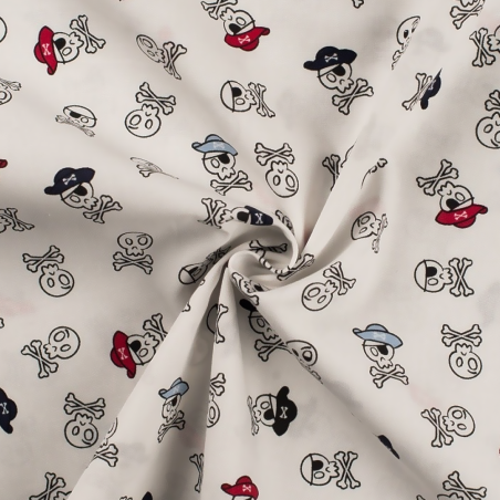 Cotton - Pirate Skull weiss