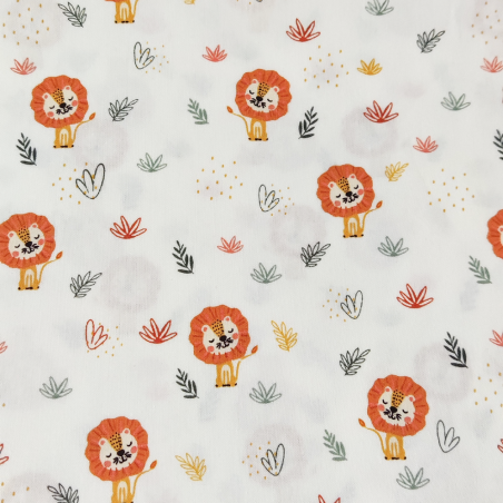 Cotton - Lions off-white