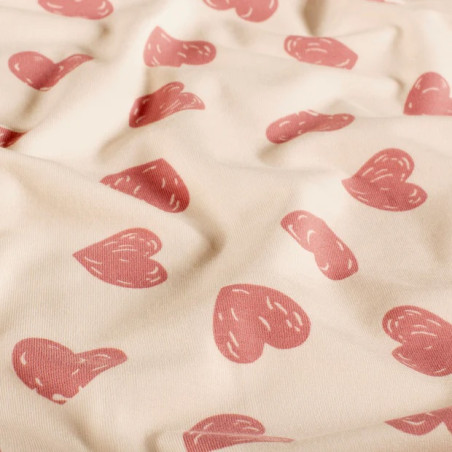 Jersey - Hearts powder pink