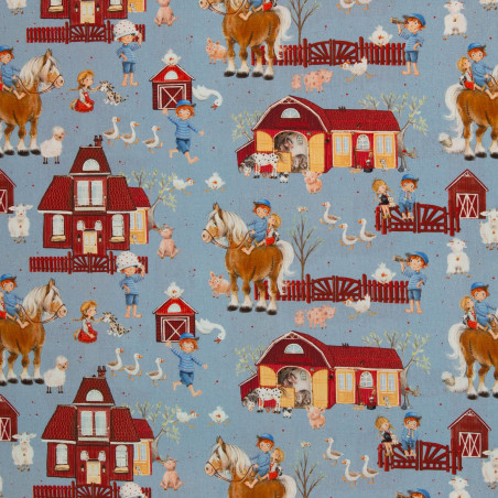 Baumwolle - Lausbub jeansblau