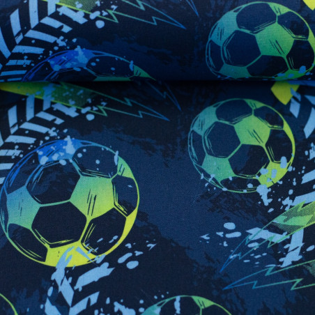Baumwolle - Fussball blau