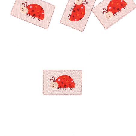 Woven Label - Ladybug sand