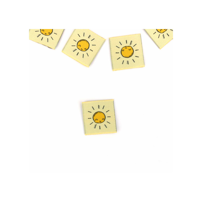 Étiquette tissée - Jaune pastel Étiquette tissée - Jaune pastel