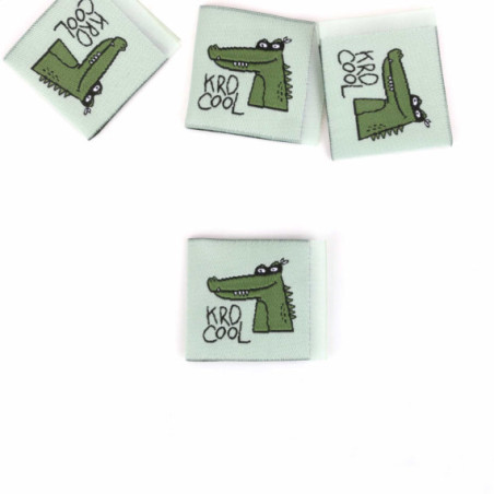 Woven Label - Crocodile Kro Cool green