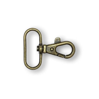 Carabiner 32mm antique brass oval