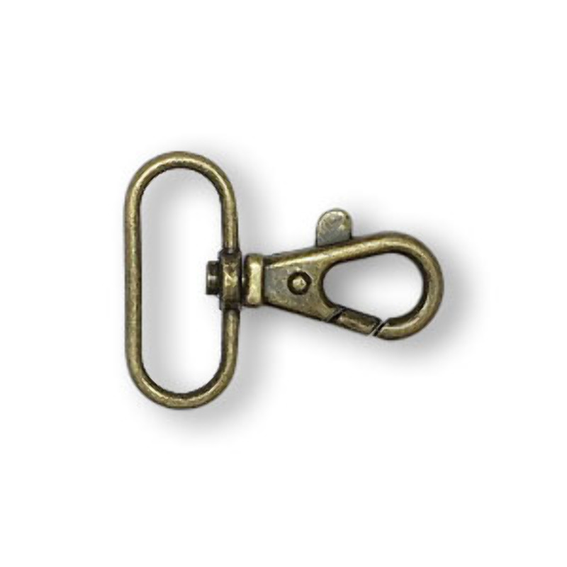 Carabiner 32mm antique brass oval