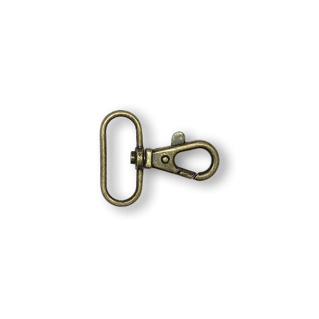 Carabiner 32mm antique brass oval