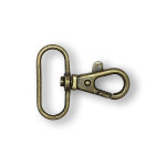 Carabiner 32mm antique brass oval