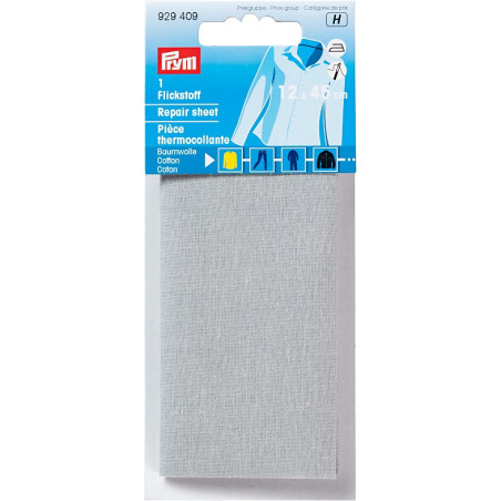 Iron-on patch fabric CO, light grey (409)