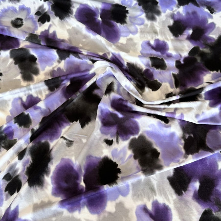 PES/ viscose jersey - Violet offwhite