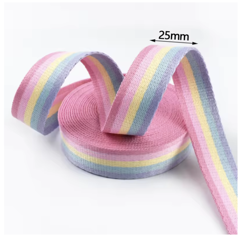 25mm webbing - Pastel rainbow 25mm webbing - Pastel rainbow