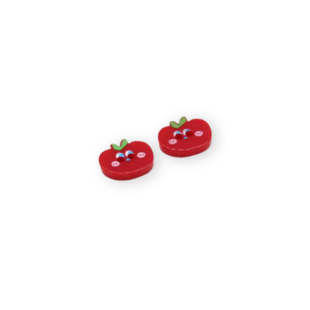 Bouton - Rouge pomme