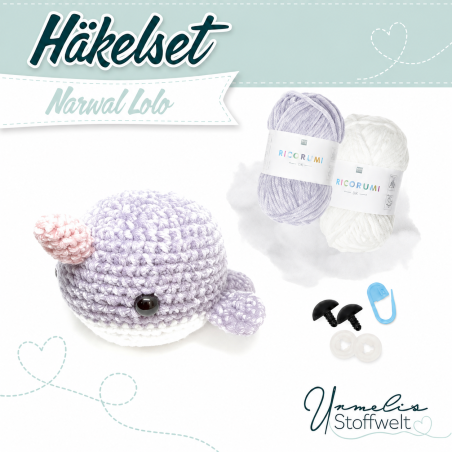 Kit crochet - Narval Lolo – à crocheter et à aimer
