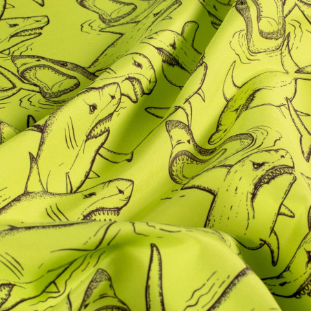 Badehosenstoff - Shark lime