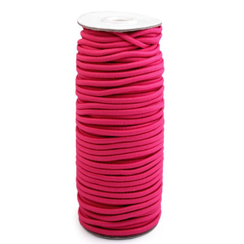 Cordon en caoutchouc rose 3 mm