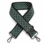 Finished bag strap - Chevron dark green Finished bag strap - Chevron dark green
