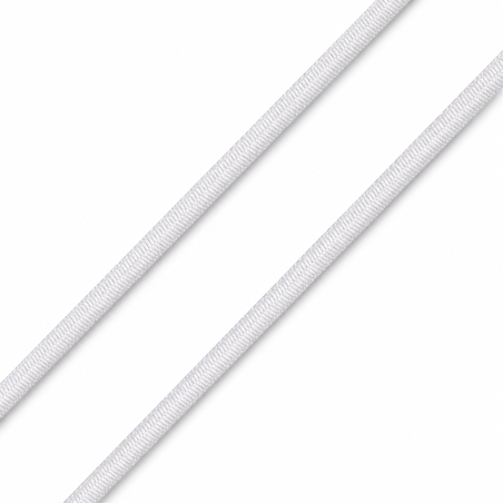 Cordon en caoutchouc blanc de 2 mm