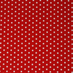 Coton tissé poplin - Petites étoiles rouge (v)