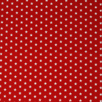 Popeline de coton - étoiles rouges (v)
