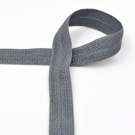 Elastisches Einfassband Jacquard grau (qt)