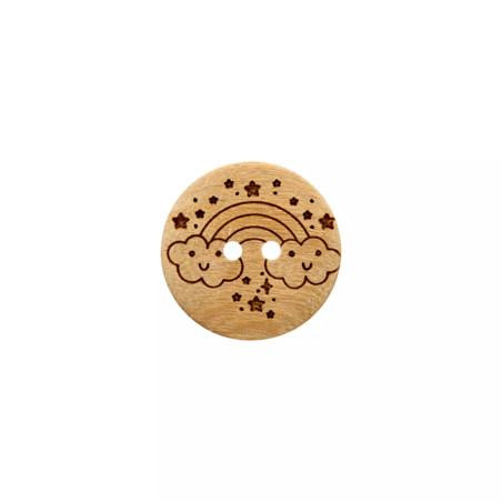 Wooden button 12mm - Rainbow