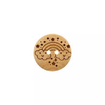 Holzknopf 12mm - Regenbogen