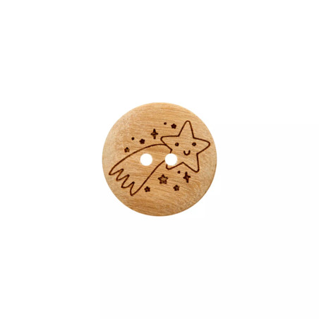 Holzknopf 12mm - Sternenschweif
