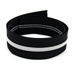 Endless zipper YKK 6mm metal black/silver