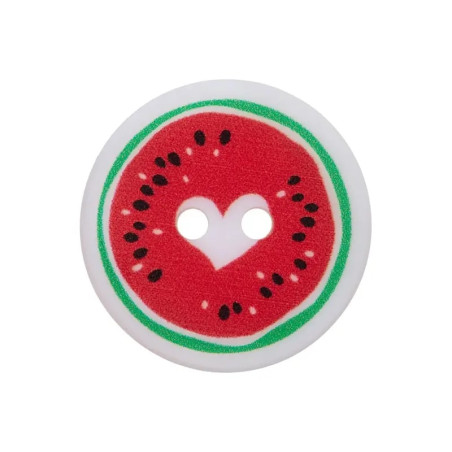 Perlmuttknopf 20mm - Wassermelone Herz