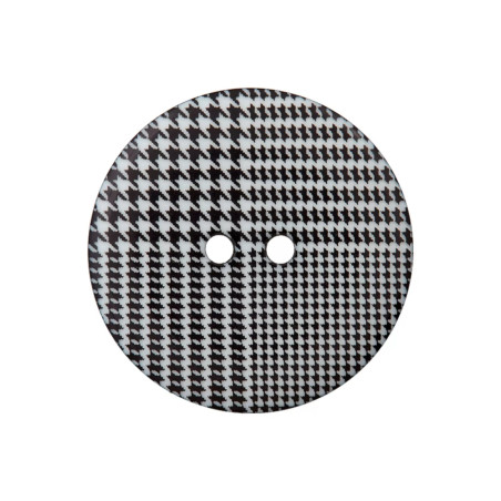 Polyester button 23mm - houndstooth