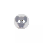 Polyesterknopf 12mm - Elefant weiss