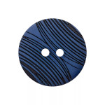 Polyesterknopf 23mm - Linien navy